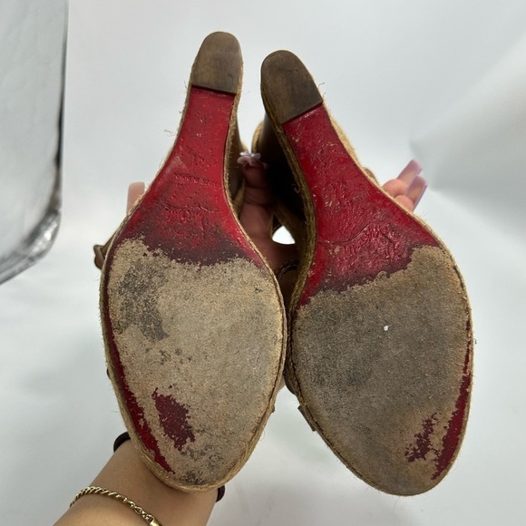 Christian Louboutin Anabela Caramelo espadrille wedges size 11 - Picture 10 of 15